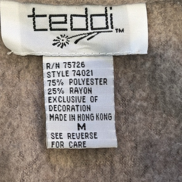 Vintage Teddy Brown Christmas Tree Patches Embroidered Jacket Size Medium - Picture 11 of 15